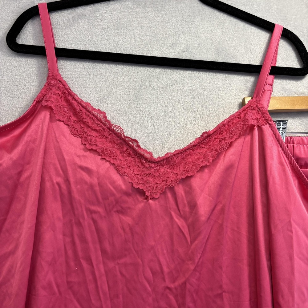 Torrid Sleep Pajama Set Womens 3X Cami Top 4X Shorts Pink Satin Plus Sleepwear - Picture 3 of 15